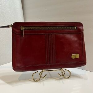 Pacific connections vintage 1970 Elegant Red Leather Clutch